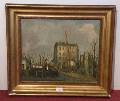 Alphonse QUIZET (1885-1955)
Vue de Montmartre...