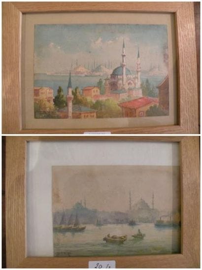 SERIF (XIXe-XXe s.)
Deux vues de Constantinople...