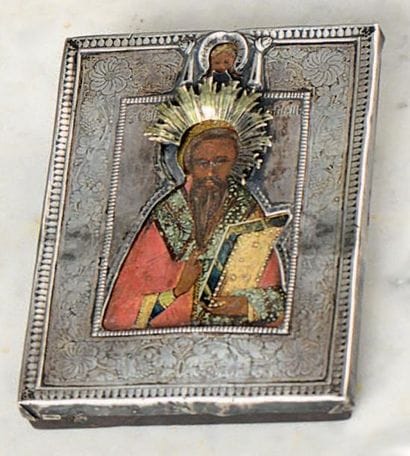 Saint Alexandre Nevski Oklad en argent par...