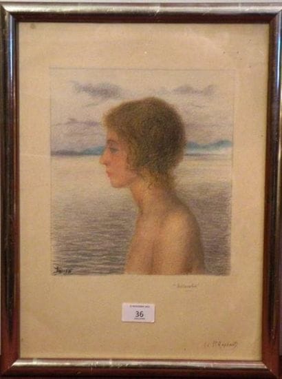 École FRANÇAISE Mélancolie, 1935
Pastel titré...