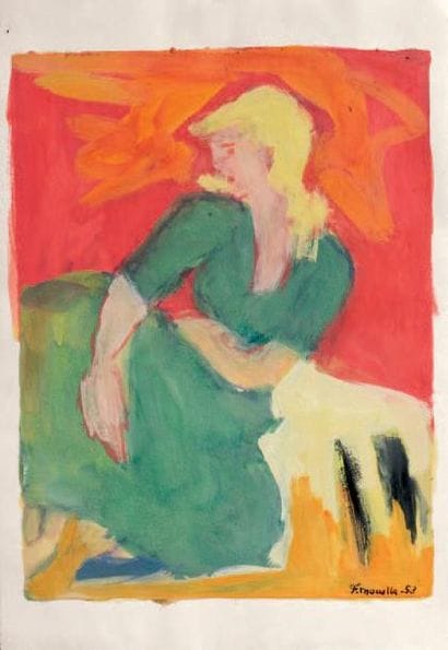 Fikret MOUALLA (1903-1967)
Jeune femme, 1953...