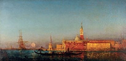 Félix ZIEM (Beaune 1821- Paris 1911)
Gondole...