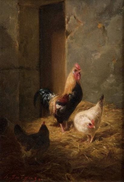 Charles JACQUES (1813-1894)
Poules et coq...