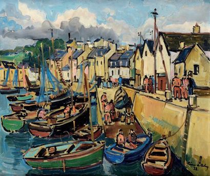 Pierre DE BELAY (1890-1947)
Port en Bretagne...