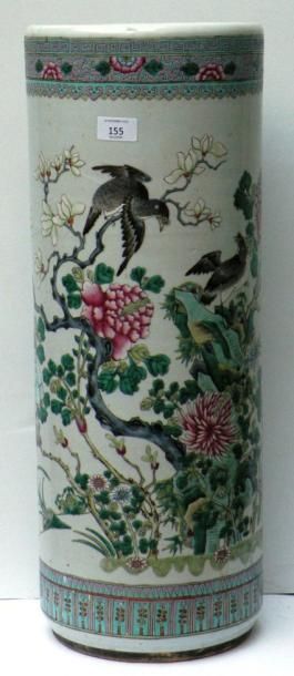 Porte-parapluie cylindrique en porcelaine...
