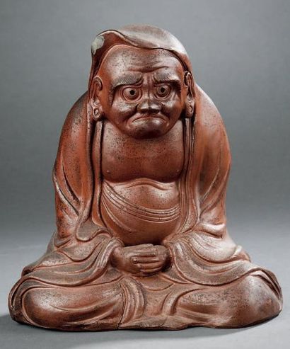 Statuette en grés de Bizen, représentant...
