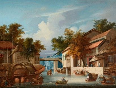 ÉCOLE CHINOISE du XIXe siècle
La rivière...