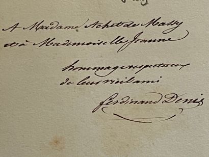 DENIS (Mr. Ferdinand). History of Manuscript...
