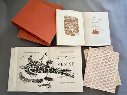 [Illustrated]. Set of 4 modern illustrated...