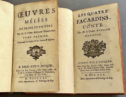 HAMILTON (Count Antoine). Two works. 
1/...