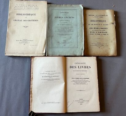 (Auction Catalogs). 4 volumes, in-8.
- Bibliothèque...