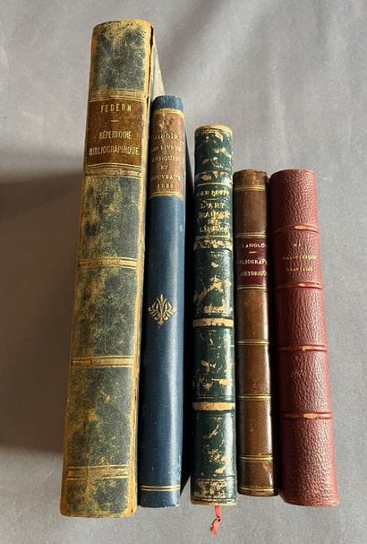[LIBRARY - BIBLIOPHILIA]. Set of 5 bound...