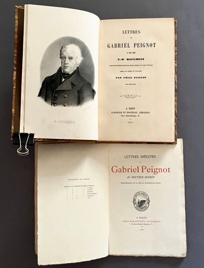 PEIGNOT (Gabriel). Letters to His Friend...
