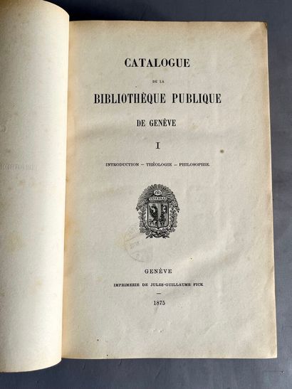 (Switzerland). VAUCHER (Louis). Catalog of...