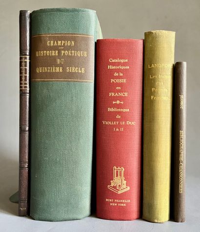 (Poetry). Set of 5 volumes.
- OULMONT (Charles)....