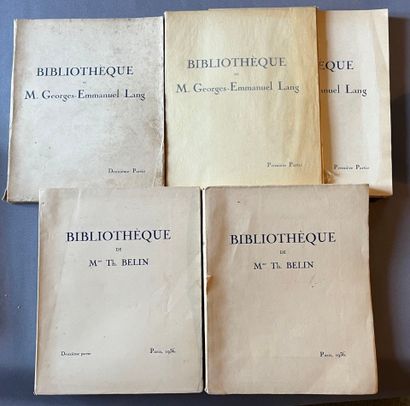 (Catalogs]. 5 prestigious auctions, 1923–1936....