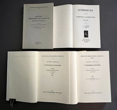 [LUTHER] 3 volumes. 
- BENZING (Josef) and...