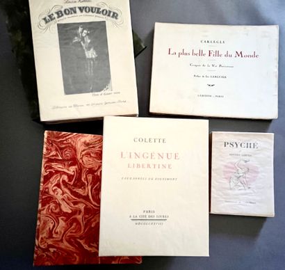 (Illustrated). Set of 4 modern illustrated...