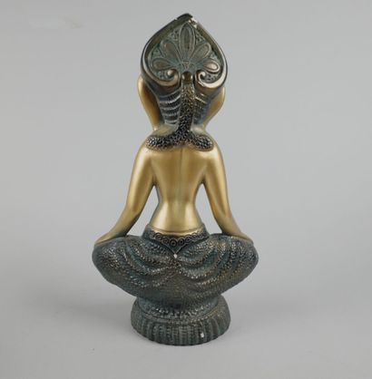 Statue de Bouddha assis Shakyamuni en laiton...