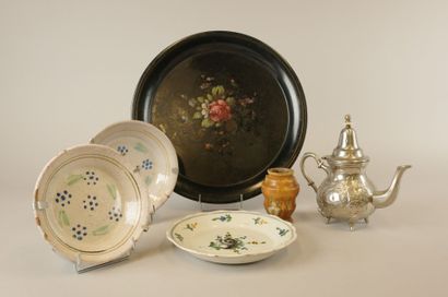 Lot : Ancien pot à onguent en albâtre. Belle...