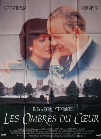 1 affiche : Les ombres du cœur. Affiche froissée...