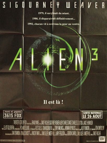 1 affiche : Alien 3. Affiche offset.
Dim...