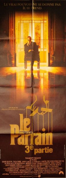 Lot de 2 affiches comprenant : 
Le parrain...