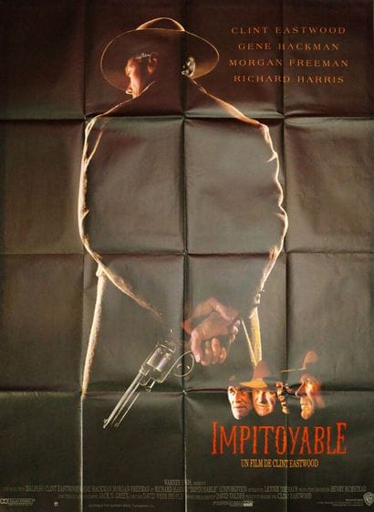 Lot de 2 affiches comprenant : 
Impitoyable....