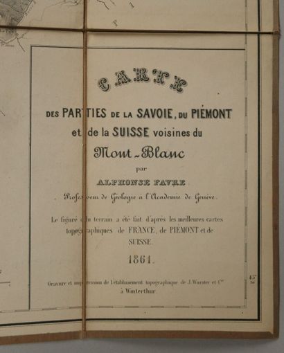 Alphonse FAVRE (1815–1890). Geological Map...