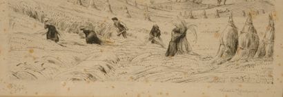 André JACQUES (1880–1960). Harvesters in...