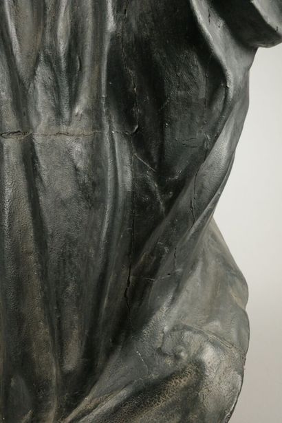 19th century. Saint Dominic in carved and...