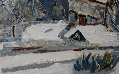 André POIRSON (1920–2003). Snow, Le Berlu...