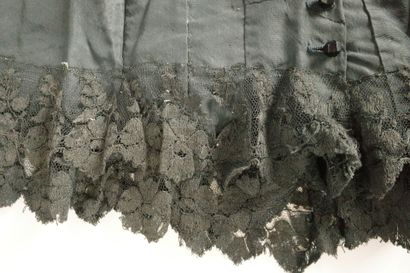 Bodice from around 1880. Made of black silk...