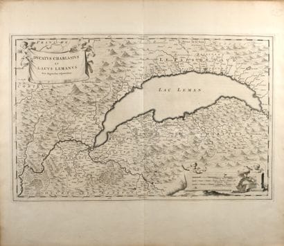 BLAEU - Ducatus chablasius et Lacus Lemanus...