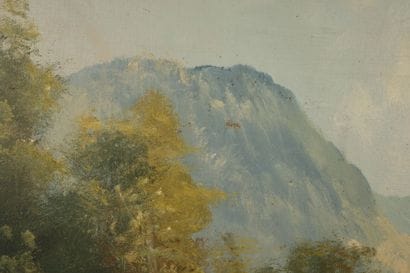 GODCHAUX (Late 19th century). Mountain Stream
Oil...