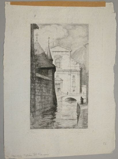 André JACQUES (1880–1960). Annecy: The Church...