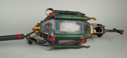 Electrified procession lantern made of painted...