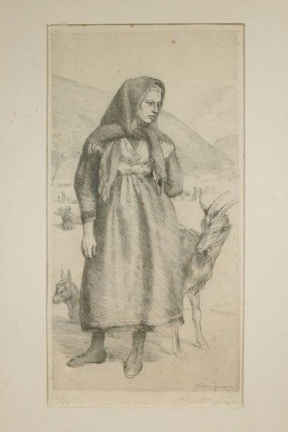 André JACQUES (1880–1960). Young Girl from...