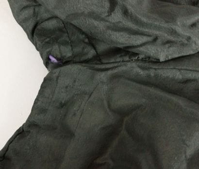 Bodice from around 1880. Made of black silk...