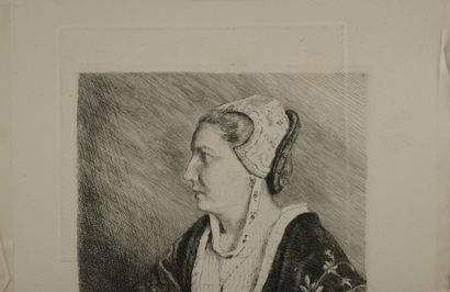 André JACQUES (1880–1960). Le Thiou, 1923
Etching,...