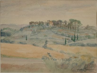 André JACQUES (1880–1960). Provençal Landscape...
