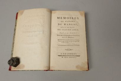 WARENS (Louise-Éléonore de). Mémoires de...