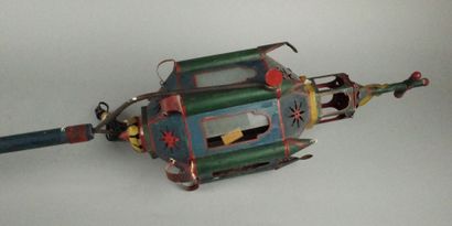 Electrified procession lantern made of painted...