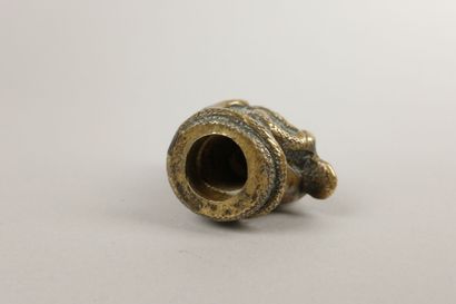 Bronze knob depicting a hand clutching an...