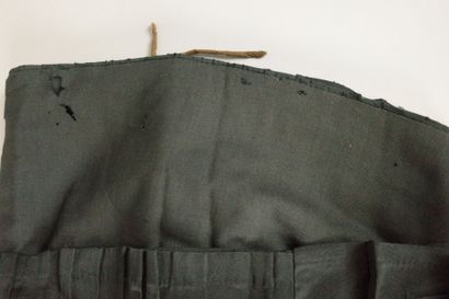 Flared dress, circa 1880–1885. Black silk...