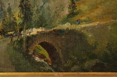 Joseph HUVEY (1844-1919). Landscape with...