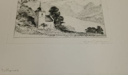 André JACQUES (1880–1960). Church of Saint-Germain-sur-Talloires
Etching,...