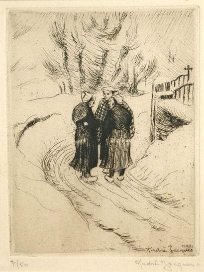 André JACQUES (1880–1960). Gossip, Saint...