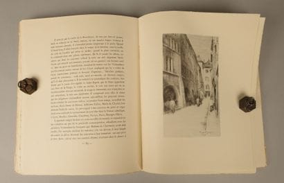 Léandre VAILLAT. Landscapes of Annecy, drawings...