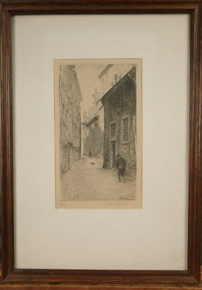 André JACQUES (1880–1960). Chambéry, Rue...